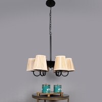 Devansh Dual Gold Metal  Wallmounted Lamp With Cotton Gold Metal  Shade