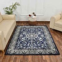Multicolor Traditional Machine Made Polyester 5 X 7 Feet Carpet