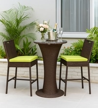 Colac  Wicker Chair In Brown Finish