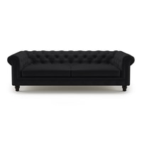 Winchester 3 Seater Leather Sofa in Licorice Colour