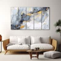 The Castle Decor Texture Marble Wall Art Set of 5 27x48 Inch