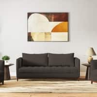 Florence Premium 3 Seater Fabric Sofa in Stone Grey Velvet Colour