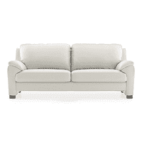 Farina 3 Seater Half Leather Sofa in White Colour