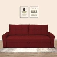 Barato 3 Seater Pull Out Sofa cum Bed  in Maroon Colour