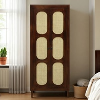 Mango Wood 2 Door Wardrobe in Tubbaq Finish