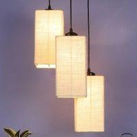 Philip White Natural Fiber Cluster Hanging Light