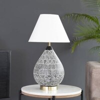 Adley Multicolor Table Lamp With Gold Metal Base