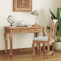 Taahira Study Table -Finish - Natural Teak