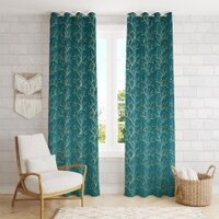 Golden Velvet Abstract Pack of 2 Pieces Blackout Window Curtain