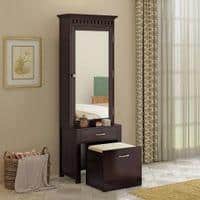 Fidora Dressing Table With Stool Color Mahogany