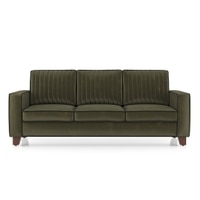 Apollo Neo Sofa (Colour : Deep Olive Velvet, Seating Capacity : 3 Seater, Cushion Type : Hard, Back Height : Regular Back)