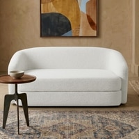 Elegantensemble Wood 2 Seater With Upholstery Non Storage Sofa In Grey Colour