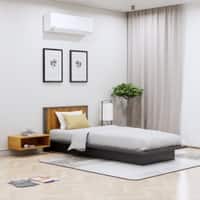 Hexa Engineered Wood Modern Single Bed With Headboard Without Storage In Slate Grey And Giant Wood