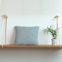 Moss Marld Alise Blue  And Grey Melange Cushion Cover 16X16  Inches