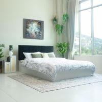 Samskara Engineered Wood Queen Size Bed In White Finish