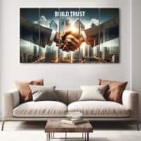 The Castle Decor Corporate Wall Painting Wooden Framed 27x48 Inch (Style 2)