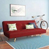 Zehnloch 3 Seater Click Clack Sofa cum Bed In Salsa Red Colour