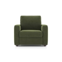 Apollo Compact 1 Seater Fabric Sofa in Moss Green Colour