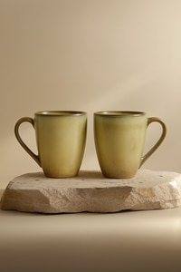 Beige Rustic Dawn Elegant Ceramic Mug Set