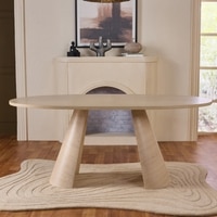 Andrew Hughes Veneer 6 Seater Dining Table in White Oak Finish