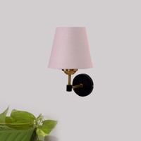 Devansh Metal Electric Wall Light in Black Colour with Grey Shade Count of 1 Light