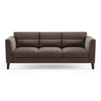 Lewis 3 Seater Fabric Sofa in Daschund Brown Colour