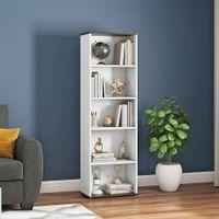 Riley Dual Tone Bookshelf in White Finish