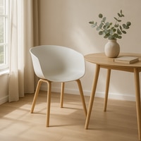Kepler Brooks Modena Cafeteria Dining Chair in White Colour
