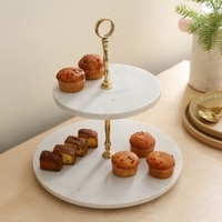 Marble Harmony Two-Tier Display