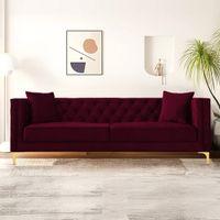 Haruko Fabric Sofa - Maroon
