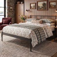 Sheen Metal Non Storage King Bed in Satin Black Finish
