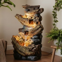 Grey Resting Wood Stonefalls Water Fountain