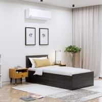 Hexa Engineered Wood Modern Single Bed With Headboard With Storage In Flower Wenge