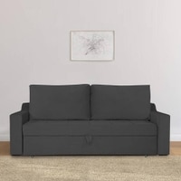Step 3 Seater Pull Out Sofa cum Bed  in Black Colour