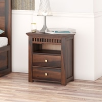 Madhavi Solid Wood Bed Side In Provincial Teak Finsh