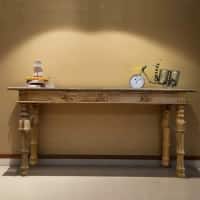 Lowe Solid Wood Console Table in Mango Natural