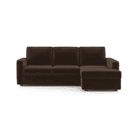 Apollo Compact Sofa (Colour : Dark Earth, Cushion : Hard, Back Type : Regular, Seating Capacity : Right Aligned 2 Seater + Right Aligned Chaise + Ottoman)