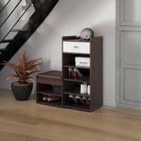 ULTRA SHOE RACK ENGINEERED WOOD IN CHOCO WALNUT FINISH