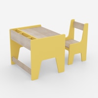 Topolino Toddler Activity Table & Chair in Yellow