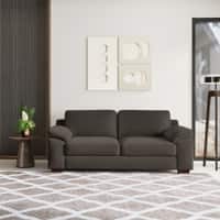 Esquel Premium 3 Seater Fabric Sofa in Stone Grey Velvet Colour