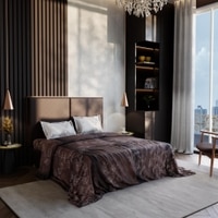 Stoa Paris Super King Size 100% Cotton Bedsheet with 2 Pillow Covers  Size Brown Beige