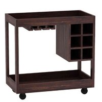 Raleigh Solid Wood Bar Cabinet in Walnut Finish