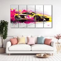 The Castle Decor Car Wall Painting Wooden Framed 27x48 Inch