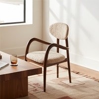 Naaz Solid Wood Dining Chair in Cream Colour
