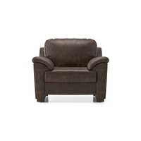 Farina 1 Seater Luxury Italian Leather Sofa In French Roast