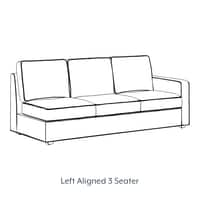 Apollo High Back Left Aligned 3-Seater Fabric Sofa in Oyster Beige Colour