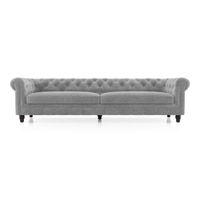 Winchester Essential 4 Seater Fabric Sofa In Granite Weave