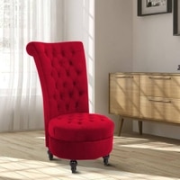Piece High Back Accent Chair in Maroon Colour