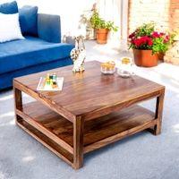 Turin Sheesham Wood Coffee Table In Teak Finish