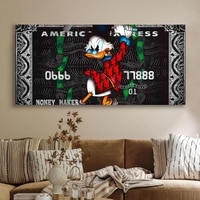 Paintingmantra Money Maker Pop Art Canvas Wall Painting Office Decor 22x46 Inch